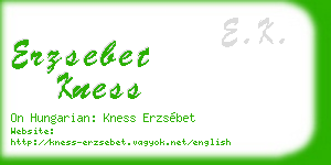 erzsebet kness business card